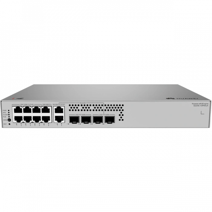 HUAWEI 8port PoE 128w 4-SFP (2-2.5GbE/2-10GbE) Gigabit Yönetilebilir Switch EKIT S220S-10PN4JX