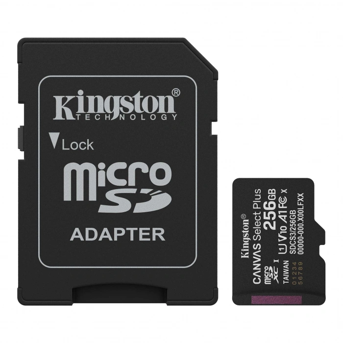 KINGSTON 256GB Micro SD Kart Canvas Select Plus SDCS3/256GB