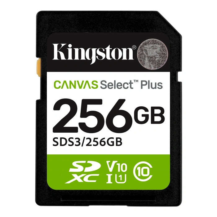 KINGSTON 256GB SDXC Kart Canvas Select Plus SDS3/256GB