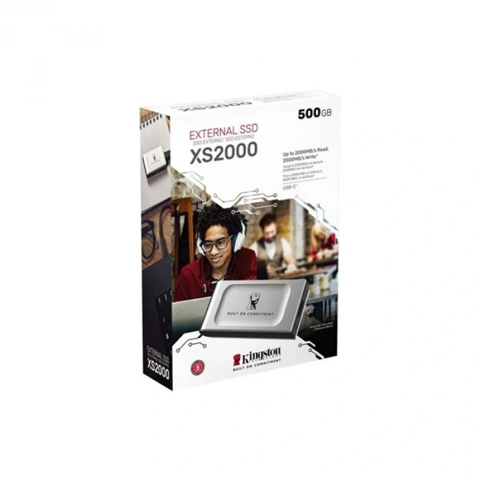 KINGSTON 500GB SXS2000/500GA USB 3.2 SSD HARİCİ DİSK GÜMÜŞ