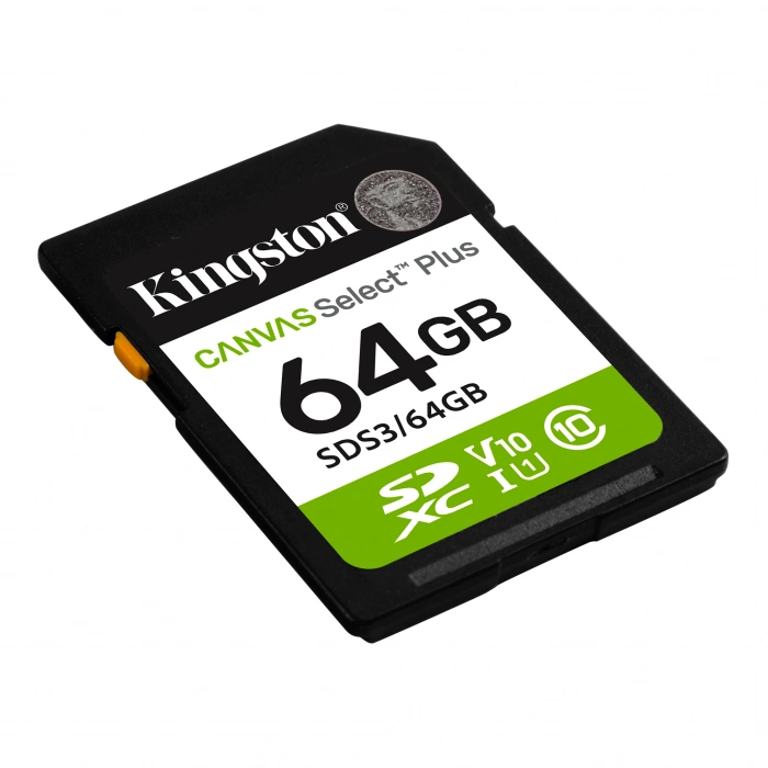 KINGSTON 64GB SDXC Kart Canvas Select Plus SDS3/64GB