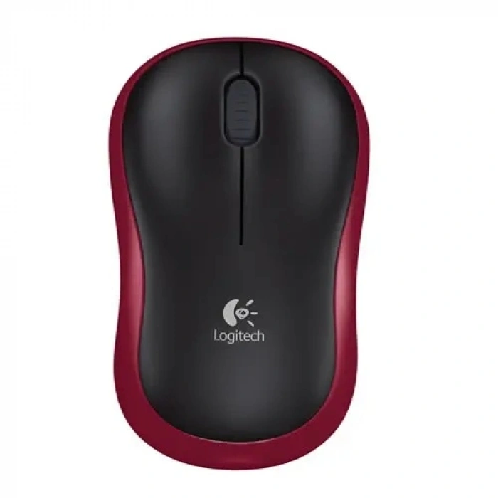 LOGITECH M185 Kablosuz Siyah/Kırmızı Mouse (910-002237)
