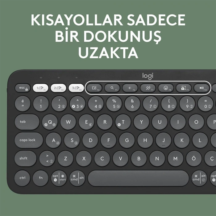 LOGITECH Pebble 2 Bluetooth Grafit Multi-Device Klavye - Mouse Set 920-012245