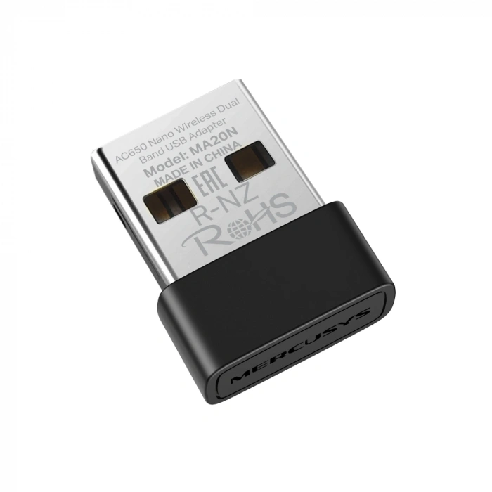 MERCUSYS MA20N WIFI5 AC650 Nano Usb Kablosuz Ağ Adaptörü