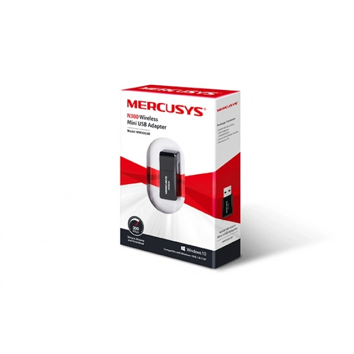 MERCUSYS MW300UM WIFI4 N300 Usb Kablosuz Ağ Adaprtörü
