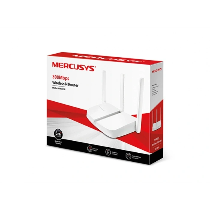 MERCUSYS MW305R 300mbps N300 2.4GHZ EV Ofis Tipi Access Point Router 3x 5dbi sabit anten