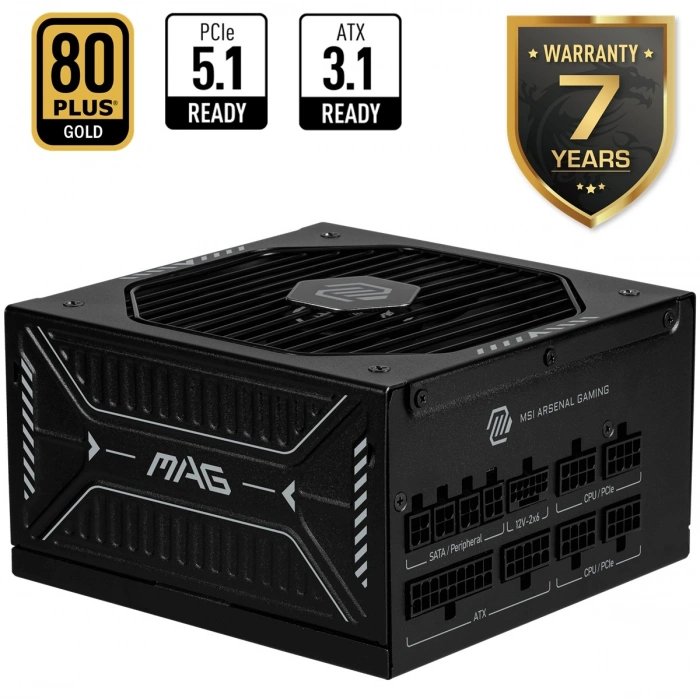 MSI 1000w 80+ Gold MAG A1000GLS PCIE5 Tam Modüler Power Supply