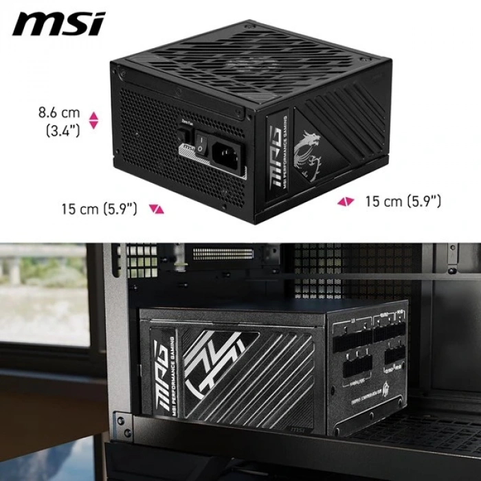 MSI 1000W 80+ GOLD MPG A1000GS PCIE 5.1 TAM MODÜLER POWER SUPPLY