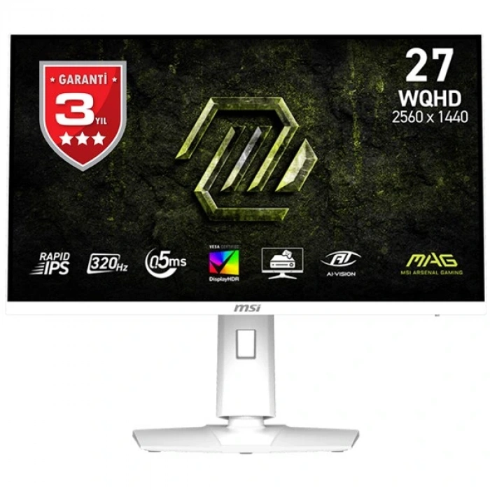MSI 27 RAPID IPS MAG 274QRFW X32 0.5MS 320HZ HDMI-DP PIVOT GAMING MONİTÖR 256