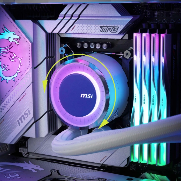 MSI 360mm MAG CORELIQUID E360 WHITE ARGB AM5-1851p Sıvı Soğutmalı İşlemci Fanı Beyaz