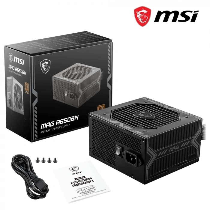 MSI 650W 80+ BRONZE A650BNL Power Supply