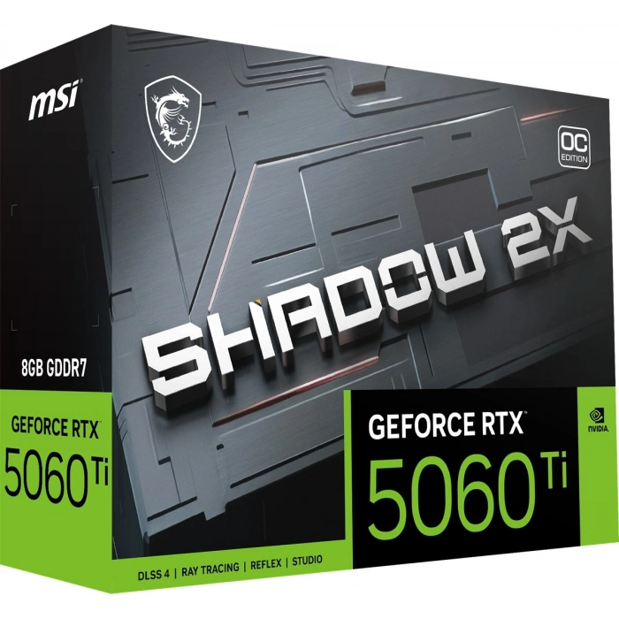 MSI 8GB RTX5060TI 8G SHADOW 2X OC PLUS GDDR7 HDMI-DP PCIE 5.0