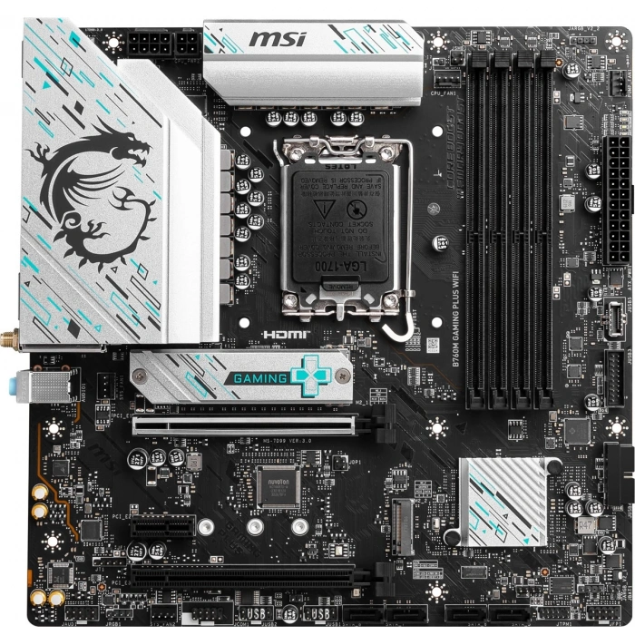 MSI B760M GAMING PLUS WIFI DDR5 HDMI-DP PCIE 4.0 1700p mATX