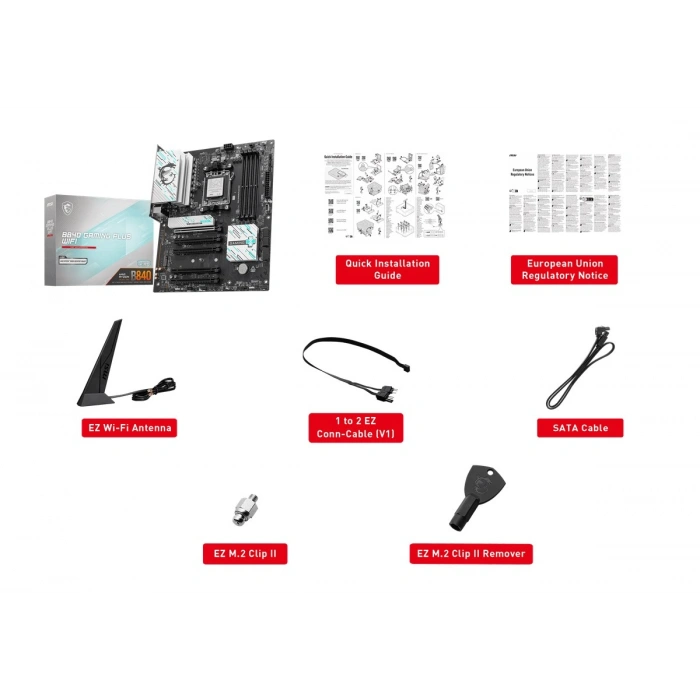 MSI B840 GAMING PLUS WIFI7 DDR5 HDMI-TYPEC PCIE 4.0 AM5 ATX