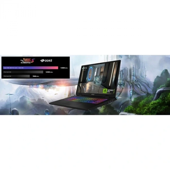 MSI CROSSHAIR A17 HX D8WGKG-012XTR R9 8940HX 32GB DDR5 RTX5070 8GB GDDR7 1TB NMVE 17  240HZ(QHD) FDOS