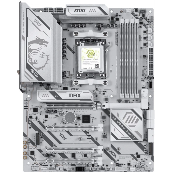 MSI MAG B850 GAMING PLUS MAX WIFI7 DDR5 HDMI-DP TYPEC PCIE 5.0 AM5 ATX