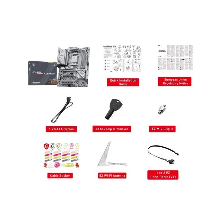 MSI MAG B850 GAMING PLUS MAX WIFI7 DDR5 HDMI-DP TYPEC PCIE 5.0 AM5 ATX