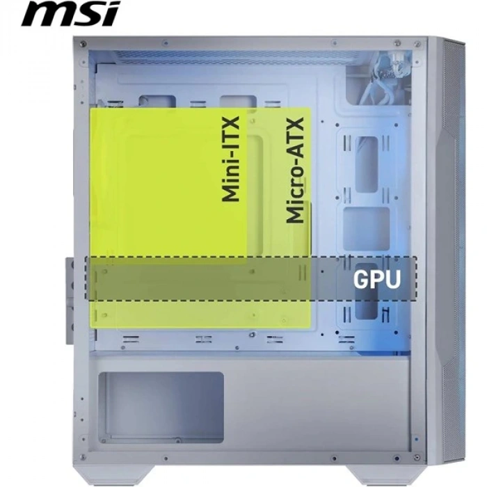 MSI MAG FORCE M100R WHITE GAMING MICRO-TOWER PC KASASI BEYAZ