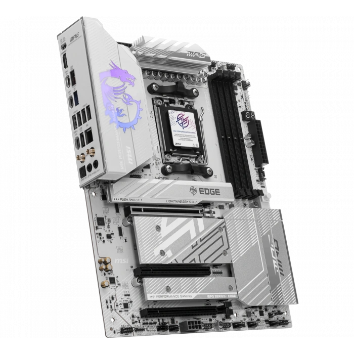 MSI MPG B850 EDGE TI WIFI7 DDR5 HDMI DP PCIE 5.0 AM5 ATX Beyaz