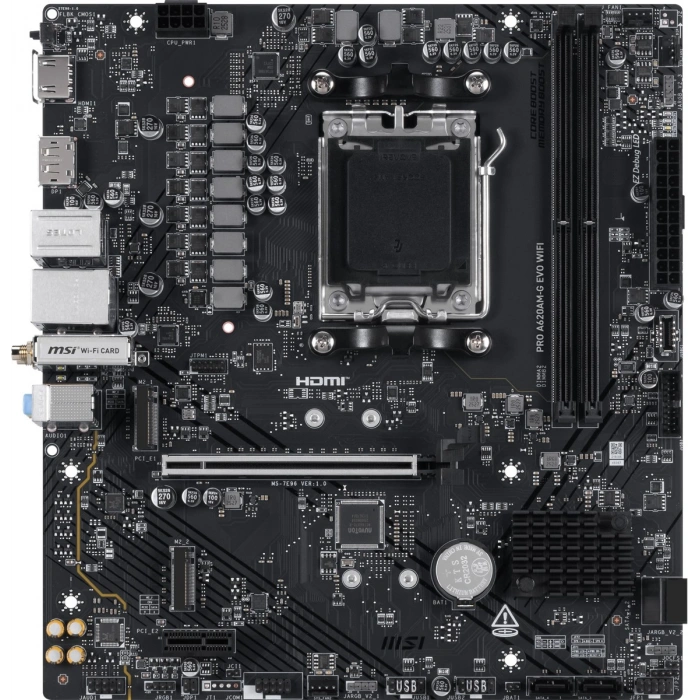 MSI PRO A620AM-G EVO WIFI6E DDR5 HDMI-DP PCIE 4.0 AM5 mATX