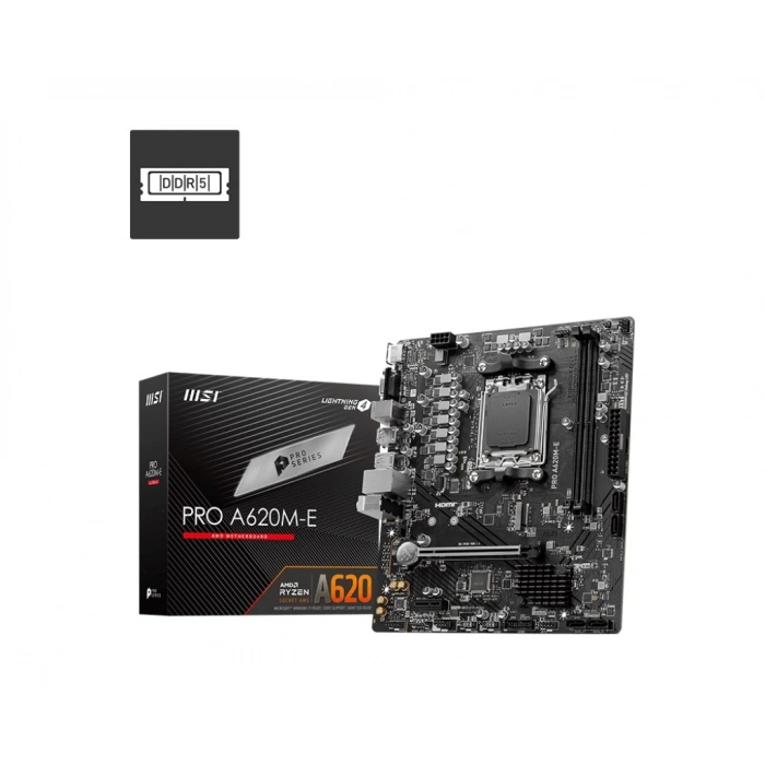 MSI PRO A620M-E DDR5 HDMI PCIE 4.0 AM5 mATX