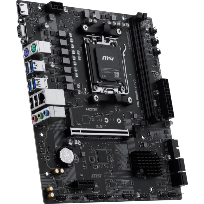 MSI PRO B850M-E EVO DDR5 HDMI-DP PCIE 5.0 AM5 mATX