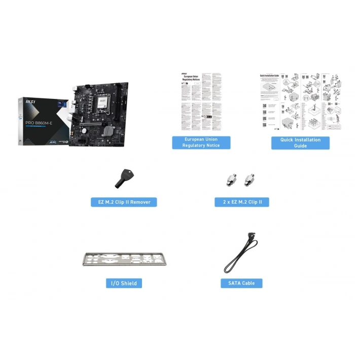 MSI PRO B860M-E DDR5 HDMI-DP PCIE 5.0 1851p mATX