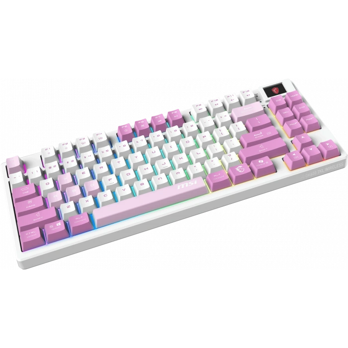 MSI Q TR GG Forge GK600 TKL Violet Switch Mekanik Beyaz/Mor Oyuncu Klavyesi