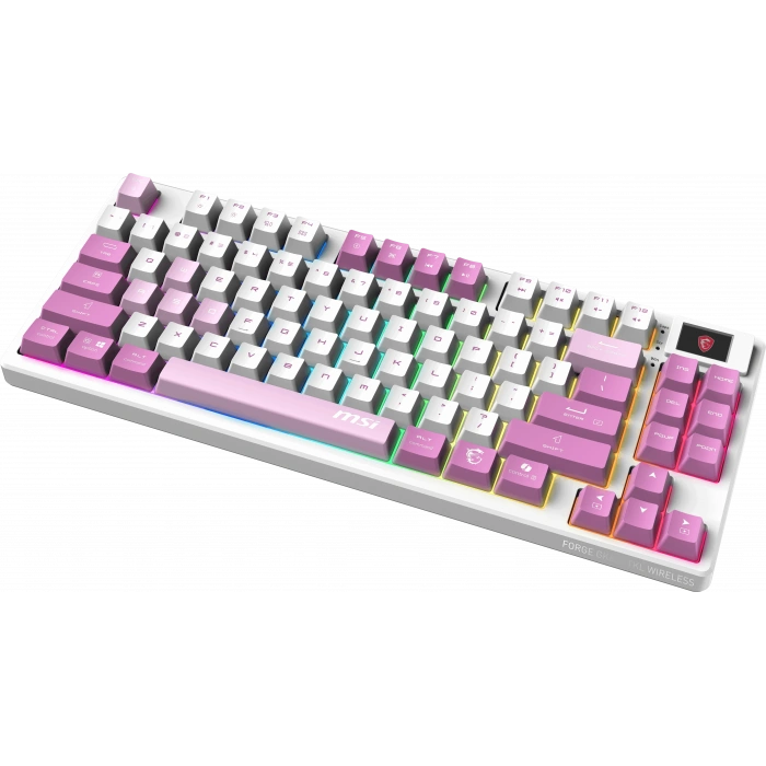 MSI Q TR GG Forge GK600 TKL Violet Switch Mekanik Beyaz/Mor Oyuncu Klavyesi