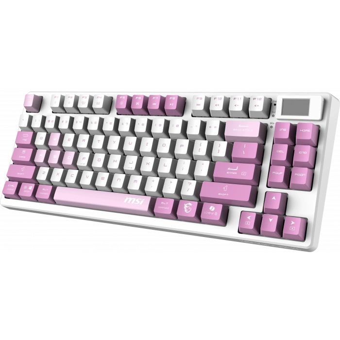 MSI Q TR GG Forge GK600 TKL Violet Switch Mekanik Beyaz/Mor Oyuncu Klavyesi