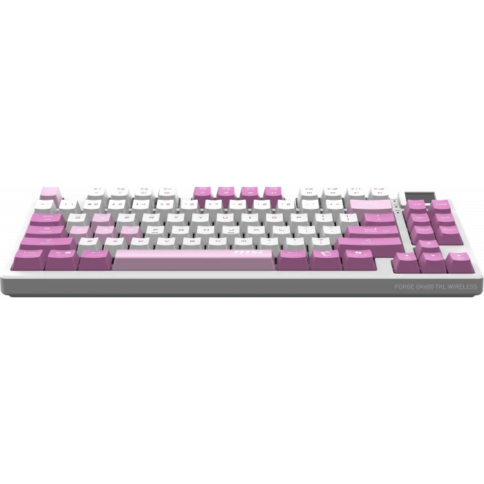 MSI Q TR GG Forge GK600 TKL Violet Switch Mekanik Beyaz/Mor Oyuncu Klavyesi