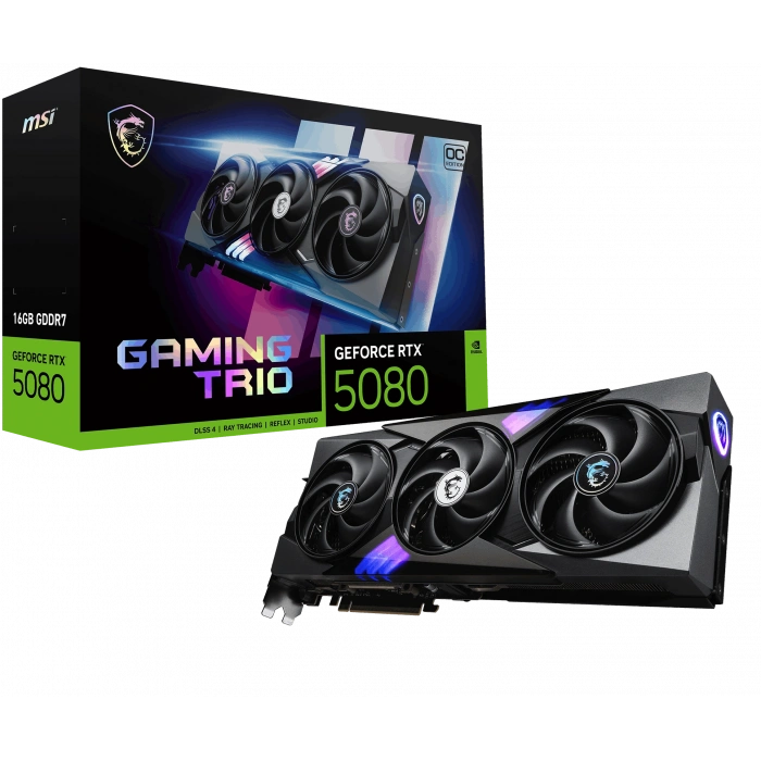MSI RTX5080 16GB GAMING TRIO OC GDDR7 256 Bit HDMI DP PCIe 5.0