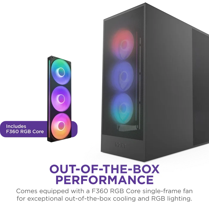 NZXT H7 FLOW 2024 CM-H72FB-R1 RGB Gaming EATX PC Kasası