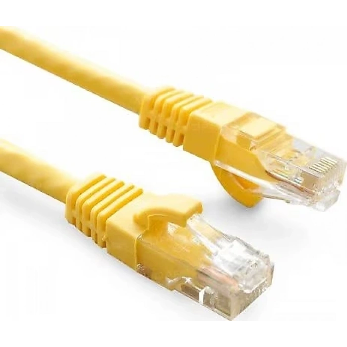 ODS 0.3m CAT6 Utp LSZH Saf Bakır Sarı Patch Kablo (20li Paket)