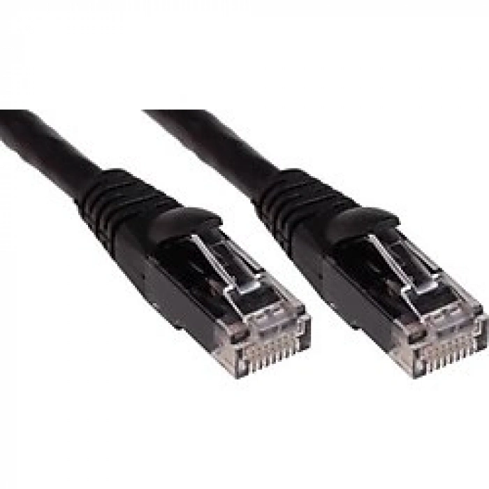 ODS 0.3m CAT6 Utp LSZH Saf Bakır Siyah Patch Kablo (10lu Paket)