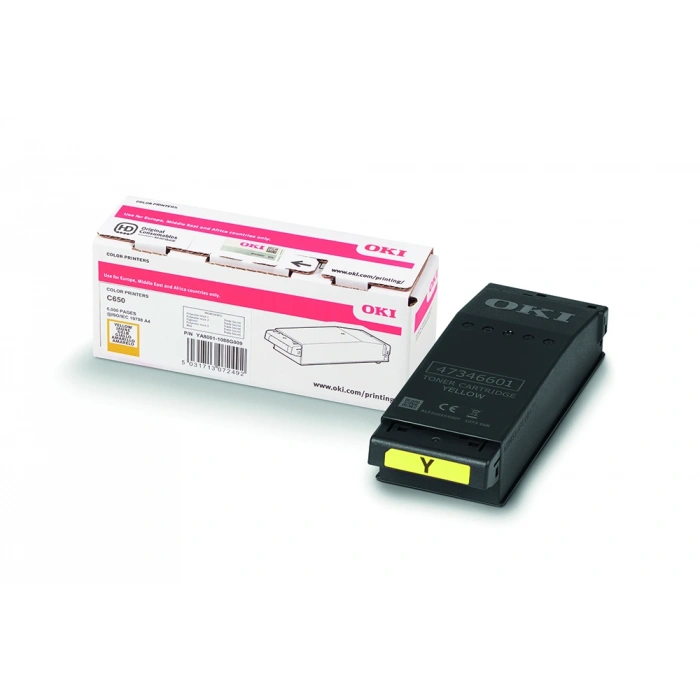 OKI C650 / C651 Sarı Orijinal Toner Kartuşu (6.000 Sayfa) - 9006129