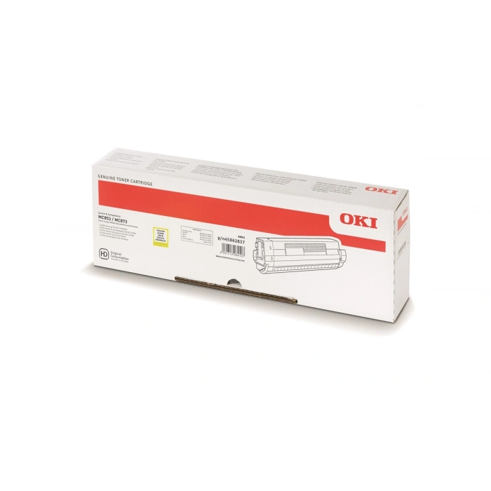 OKI MC853 / MC873 Sarı Orijinal Toner Kartuşu (7.300 Sayfa) - 45862837