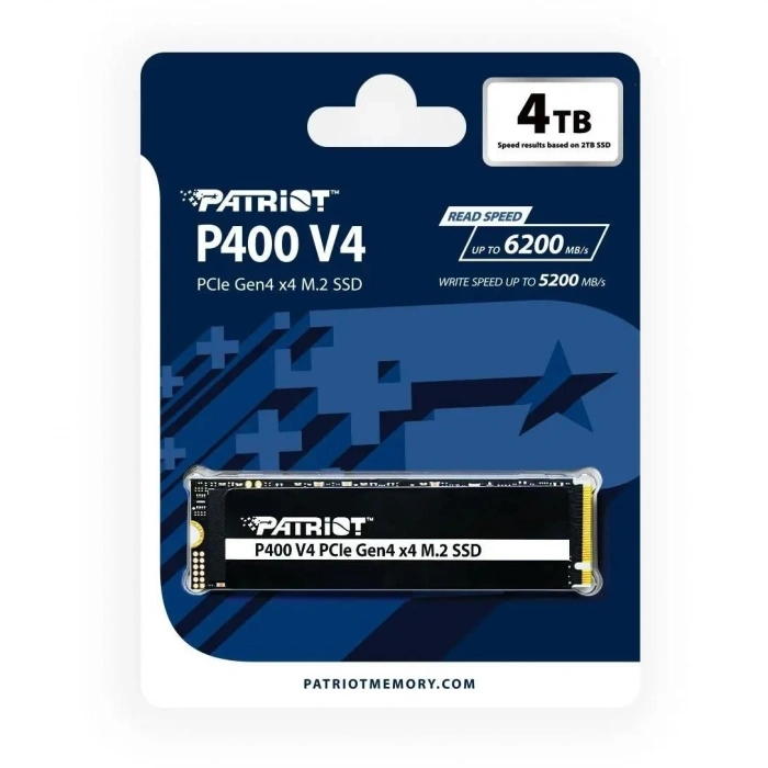 PATRIOT VP400 V4 4TB 6200/5200MB/s M2 PCIe GEN4 NVME SSD P400VP4TBM28H