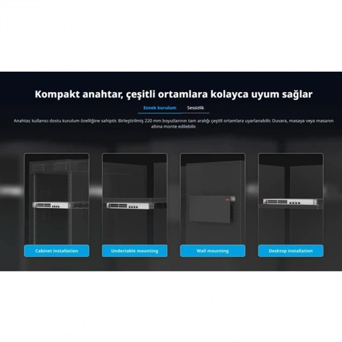 RUIJIE 24port RG-CS83-24GT4XS-P GIGABIT 4-SFP+ 10GBE 370W LAYER3 YÖNETİLEBİLİR POE SWITCH