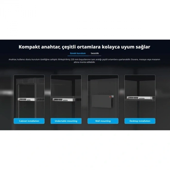 RUIJIE 8port RG-CS83-12GT4XS-P GIGABIT 4-10GBE SFP+ 370W LAYER3 YÖNETİLEBİLİR SWITCH