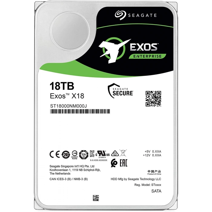 SEAGATE 3.5 18TB EXOS ST18000NM000J 256MB 7200RPM SATA-3  Enterprise Güvenlik ve Nas Diski