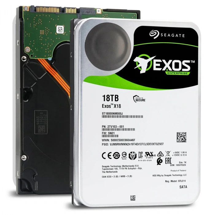 SEAGATE 3.5 18TB EXOS ST18000NM000J 256MB 7200RPM SATA-3  Enterprise Güvenlik ve Nas Diski