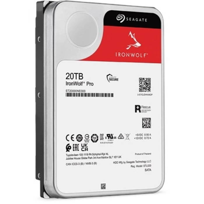 SEAGATE 3.5 20TB IRONWOLF PRO ST20000NT001 7200 RPM 256MB SATA-3 KURUMSAL NAS DİSKİ