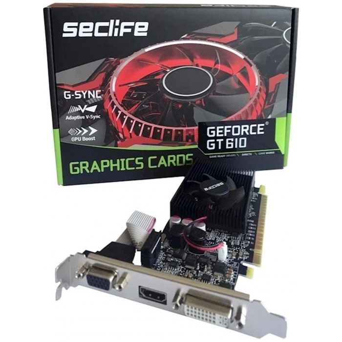 SecLife GT610 2GB DDR3 64bit HDMI DVI PCIe 16X v2.0