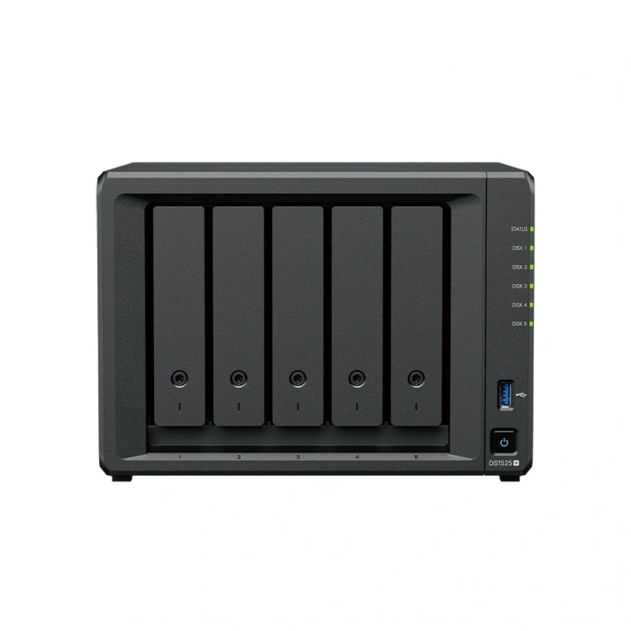 SYNOLOGY 5diskli Ryzen V1500B 24GB RAM-2.5Gbe Nas Server DS1525 PLUS (9845)