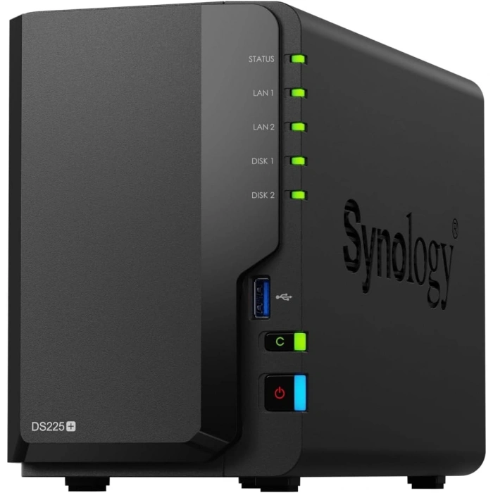SYNOLOGY DS225PLUS 2 BAY 2xGLAN NAS DEPOLAMA ÜNİTESİ