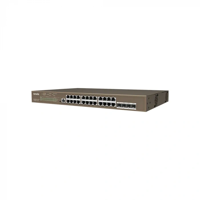 TENDA 24port 410W FULL PoE TEG5328P-24-410W GIGABIT 4X SFP Yönetilebilir Switch RackMount