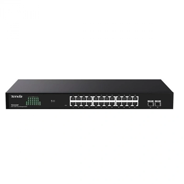 TENDA 24port TEG2226F GIGABIT 2X SFP Cloud Yönetilebilir Switch