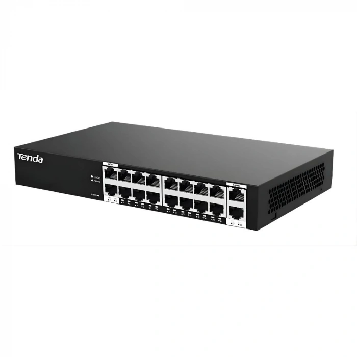TENDA S218GPC-BH 18 PORT 10/100 16 PORT POE 2 PORT UPLINK 167W YONETILEMEZ DESKTOP SWITCH