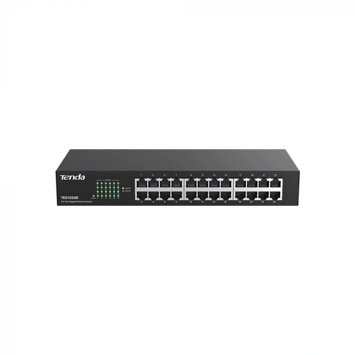 TENDA TEG1024D 24 PORT 10/100/1000 YONETILEMEZ RACK MOUNT SWITCH
